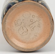 DOULTON LAMBETH antique English pottery vase with sgraffito decoration of horses in landscape, by HANNAH BARLOW, 19th century, impressed factory mark with artist monogram&nbsp;to base, 26.5cm high - 4