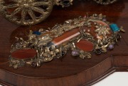 A superb Italian silver and gilt finish horse and carriage procession ornament, sumptuously adorned with semi-precious stones and enamel decoration, all mounted on a rosewood timber base, mid 20th century, 67cm wide, approximately 3+kg silver weight - 6