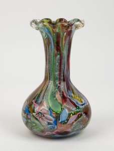 A Murano art glass vase, mid 20th century, with remains of original foil label, 17.5cm high