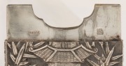 WANG HING & Co. antique&nbsp;Chinese export silver card case adorned with courtly scene and pagoda decoration, stamped "W. H., 90" with additional seal mark, 10cm high, 90 grams - 3