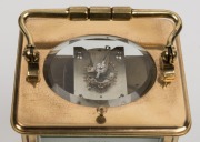 An antique French Corniche cased carriage clock, with 8 day time and strike movement with push button repeat, Roman numerals and original platform escapement, 19th century, 18cm high - 4