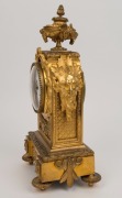 An antique French ormolu cased mantle clock with 8 day time and bell striking movement, 19th century, 37cm high - 3
