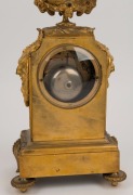 An antique French ormolu cased mantle clock with 8 day time and bell striking movement, 19th century, 37cm high - 4