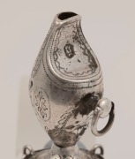 An impressive Georgian sterling silver baby rattle with whistle end, by Peter Ann & William BATEMAN of London, circa 1802, ​​​​​​​20cm long - 2