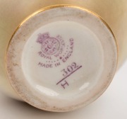 ROYAL WORCESTER English porcelain vase with hand-painted pheasants in landscape, signed "W. H. Austin", puce factory mark to base, 13cm high - 3
