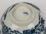 WORCESTER pair of antique English blue and white porcelain tea bowls and saucers, DR. WALL period, mid 18th century, (4 items), blue crescent marks, ​​​​​​​the saucers 12.5cm diameter - 3