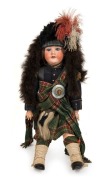 ARMAND MARSEILLES&nbsp;antique German porcelain headed doll in full Scottish regalia, early 20th century, ​​​​​​​66cm high overall