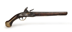 An antique flintlock pistol, 18th century, ​​​​​​​48cm long