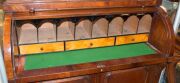 An antique Australian cedar and red pine cylinder roll top secretaire bookcase, 19th century, 230cm high, 119cm wide, 62cm deep - 4