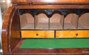 An antique Australian cedar and red pine cylinder roll top secretaire bookcase, 19th century, 230cm high, 119cm wide, 62cm deep - 5