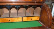 An antique Australian cedar and red pine cylinder roll top secretaire bookcase, 19th century, 230cm high, 119cm wide, 62cm deep - 6