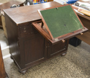 Anglo-Indian Colonial campaign bureau, teak and cedar with ebony inlay, circa 1810, 77cm high, 79cm wide, 44cm deep - 4