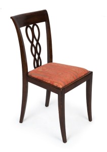 A Georgian style provincial oak dining chair,&nbsp; ​​​​​​​94cm high&nbsp;