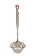 GEORG JENSEN "Acorn" pattern Danish silver ladle, 20th century, stamped "GEORG JENSEN, STERLING, DENMARK", 24cm high, 130 grams