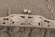 An antique Continental silver mesh purse, circa 1900, stamped "800", 18cm wide, 264 grams - 2