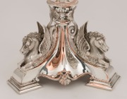 An antique English silver plated candelabra centrepiece with seahorse decoration, 19th century, 51cm high - 2