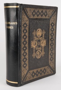 "THE WORKS OF WILLIAM SHAKESPEARE" illustrated with chromolithographs, printed by John G. Murdoch, 41 Castle Street, Holborn, London. In attractive gilt embossed leather bound boards.