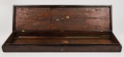 An antique timber gun case with brass inlay, 19th century, 8.5cm high, 87cm wide, 24cm deep - 2