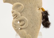 WAHAIKA&nbsp;Maori club, carved whalebone, 19th century, 37.5cm high - 2