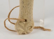 WAHAIKA&nbsp;Maori club, carved whalebone, 19th century, 37.5cm high - 3