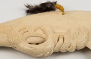 WAHAIKA&nbsp;Maori club, carved whalebone, 19th century, 37.5cm high - 4