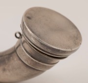 An antique English sterling silver cornucopia shaped&nbsp;vinaigrette, by Sampson Mordan&nbsp;& Co. of London, circa 1873, 11.5cm long, 56 grams - 2