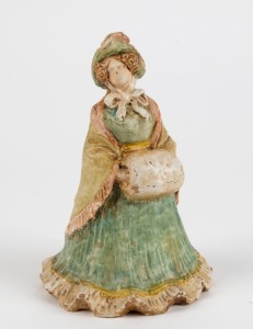 PHILIPP KITTLER German ceramic statue of a lady, early 20th century, signed in pencil "PH. KITTLER", 15cm high