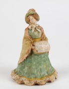 PHILIPP KITTLER German ceramic statue of a lady, early 20th century, signed in pencil "PH. KITTLER", 15cm high