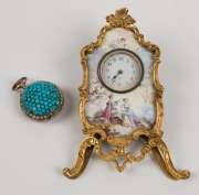 Antique carriage clock, pocket watch, table clock, and lady's watch, together with a large assorted lot of watch keys, 19th and 20th century, (qty) - 3