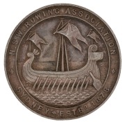 N.S.W. ROWING ASSOCIATION silver medal, engraved verso "1889 MAIDEN EIGHTS Won by East Sydney R.C. J. McIVER (6)" One other example known in the Sir William Sixson Collection at the State Library of N.S.W. The New South Wales Rowing Association (NSWRA) wa - 2