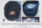 THE AUSTRALIAN BAGGY GREEN WORN BY KIM HUGHES DURING HIS FINAL TEST MATCH AS CAPTAIN, DECEMBER 1984 Kim Hughes, in his final Test and final Test as Captain, exchanged this cap with Clive Lloyd, the West Indies captain, who was also in his last Test Match - 4