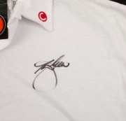 DENNIS LILLEE signed County white cricket shirt. With ASM Certificate of Authenticity. - 2