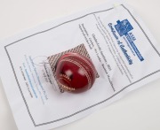 MUTTIAH MURALITHARAN, Sri Lanka: signed Steeden red cricket ball. With ASM Certificate of Authenticity. - 2