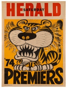 RICHMOND: 1974 original WEG Premiership poster. Very good condition except for two small tears at left; no loss of paper or image. 66.5 x 50cm.