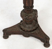 Anglo-Indian padouk occasional table with finely carved column and base, early 19th century, ​​​​​​​78cm high, 56cmcm wide, 56cm deep - 3