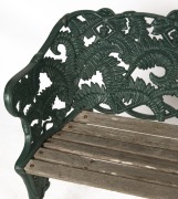 COALBROOKDALE (attributed) "Fern" pattern antique cast iron garden seat, 19th century, ​​​​​​​142cm across the arms - 2