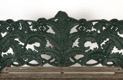 COALBROOKDALE (attributed) "Fern" pattern antique cast iron garden seat, 19th century, ​​​​​​​142cm across the arms - 3