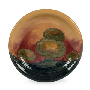 MOORCROFT "Eventide" pattern English pottery plate, impressed "Moorcroft, Made In England", 22cm diameter