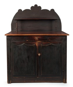 An antique pine chiffonier with shield doors and cotton reel handles, Barossa Valley, South Australia, 19th century,  152cm x 116cm x 69cm 