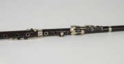 An antique musical walking stick with silver top, ebony flute shaft and brass ferrule, 19th century, 96cm high - 3