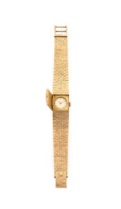 GIRARD PERREGAUX: Lady's 14ct gold wristwatch with 18ct gold bracelet. 50 grams.