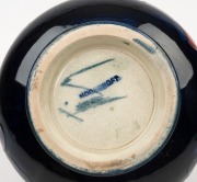MOORCROFT&nbsp;"Anemone" English pottery vase on&nbsp;blue ground, impressed "Moorcroft", 10cm high, 13cm wide - 4