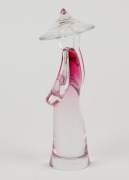 A Murano glass statue of a Chinese figure, engraved signature to base (illegible), ​​​​​​​22cm high - 2