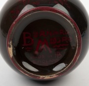 BERNARD MOORE Flambe porcelain vase with foliate decoration, signed "Bernard Moore, Made in England, H. B.", 21.5cm high - 3