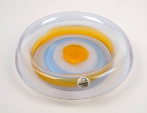 MURANO Murrina glass fruit bowl, bearing original label "Vetreria, La Murrina, Murano, Italy", 25cm diameter
