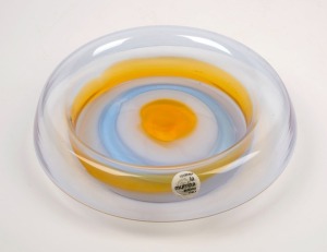 MURANO Murrina glass fruit bowl, bearing original label "Vetreria, La Murrina, Murano, Italy", 25cm diameter