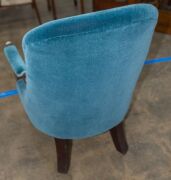 A Colonial Australian cedar easy chair with finely turned legs and scrolled arms, circa 1850,&nbsp; 62cm across the arms&nbsp; - 6