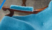 A Colonial Australian cedar easy chair with finely turned legs and scrolled arms, circa 1850,&nbsp; 62cm across the arms&nbsp; - 8