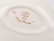 FENTON "CRAZY PAVING" assorted English chintz&nbsp;porcelain dishes and bowls, circa 1930, factory mark to bases, the largest 24.5cm wide - 2