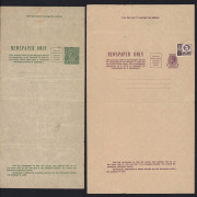 COMMONWEALTH OF AUSTRALIA: Postal Stationery: Wrappers: KGV - QEII decimal period; duplicated range in album. (40+). Mixed condition.